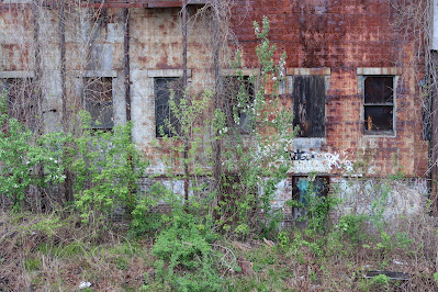 Dilapidated building from behind