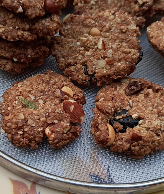 Healthy Oats Raisin Cookies without Egg, Butter, Baking Powder, Soda