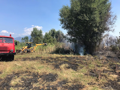 Πυρκαγιά σε καλάμια ξέσπασε στην περιοχή Αμπάρια Παναιτωλίου