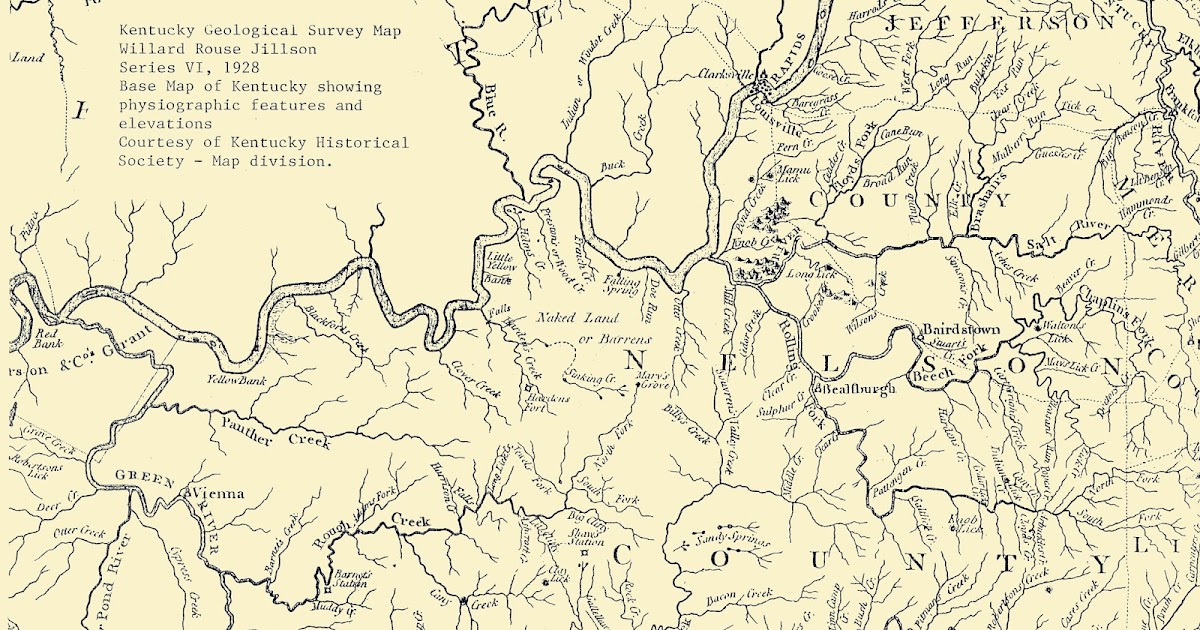 Harrell Genealogy Exchange Map of Nelson Co VA(now Kentucky) 17851791