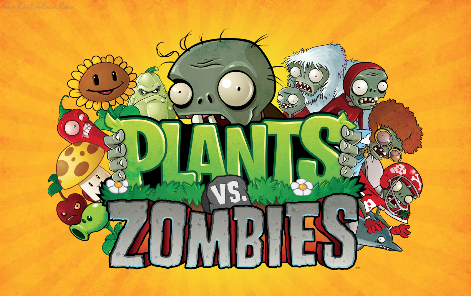 10 gambar wallpaper game plants vs zombie gambar kartun lucu dan