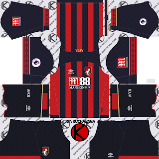 A.F.C. Bournemouth 2018/19 Kit - Dream League Soccer Kits