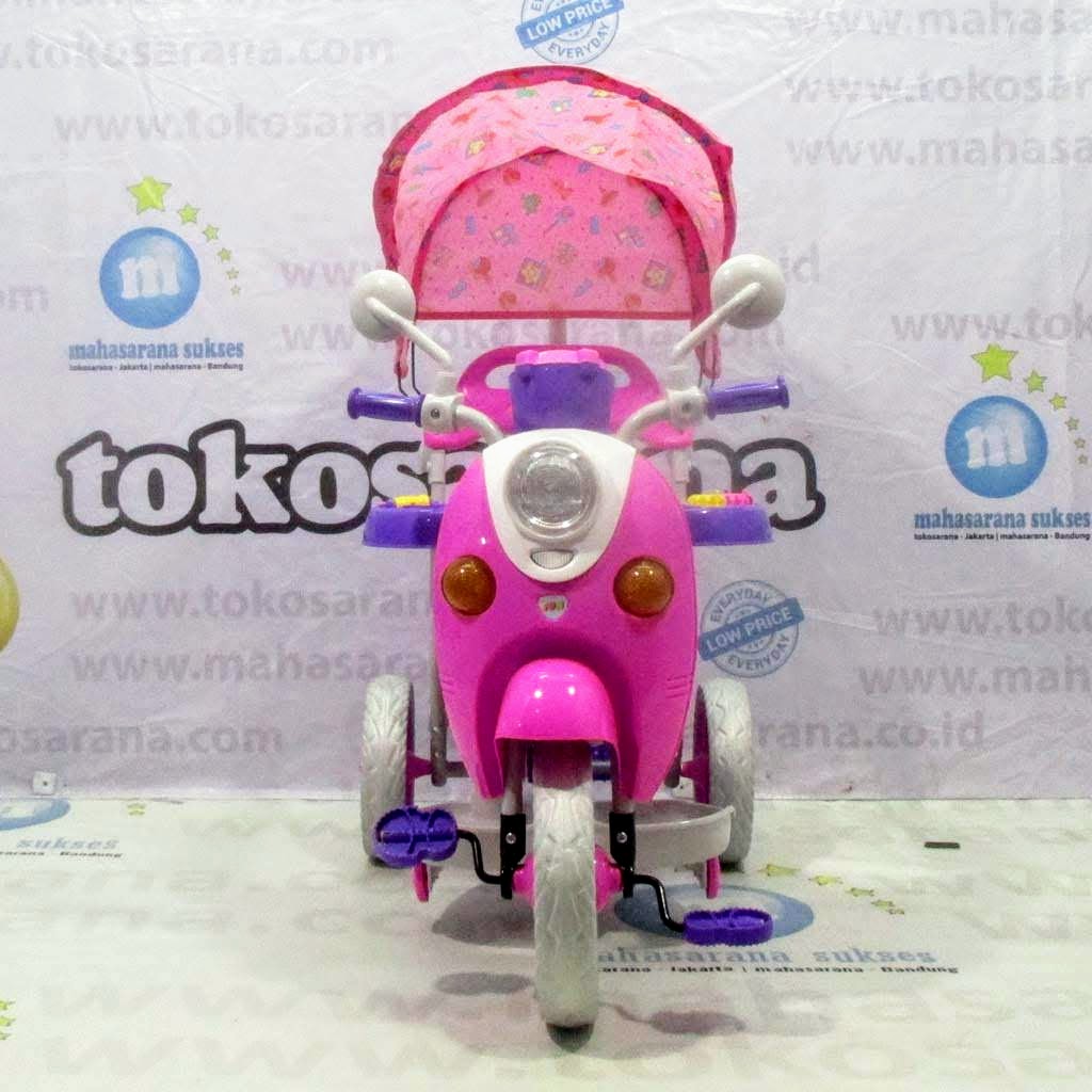Tokosarana Mahasarana Sukses Sepeda Roda Tiga Anak Pmb T05 Scoopy 1 3 Tahun Musik Melodi Lampu Lingkar Pengaman Besar Bisa Diatur