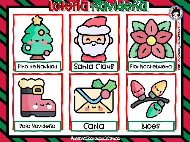 juego-loteria-navideña-bingo-navidad-imprimir