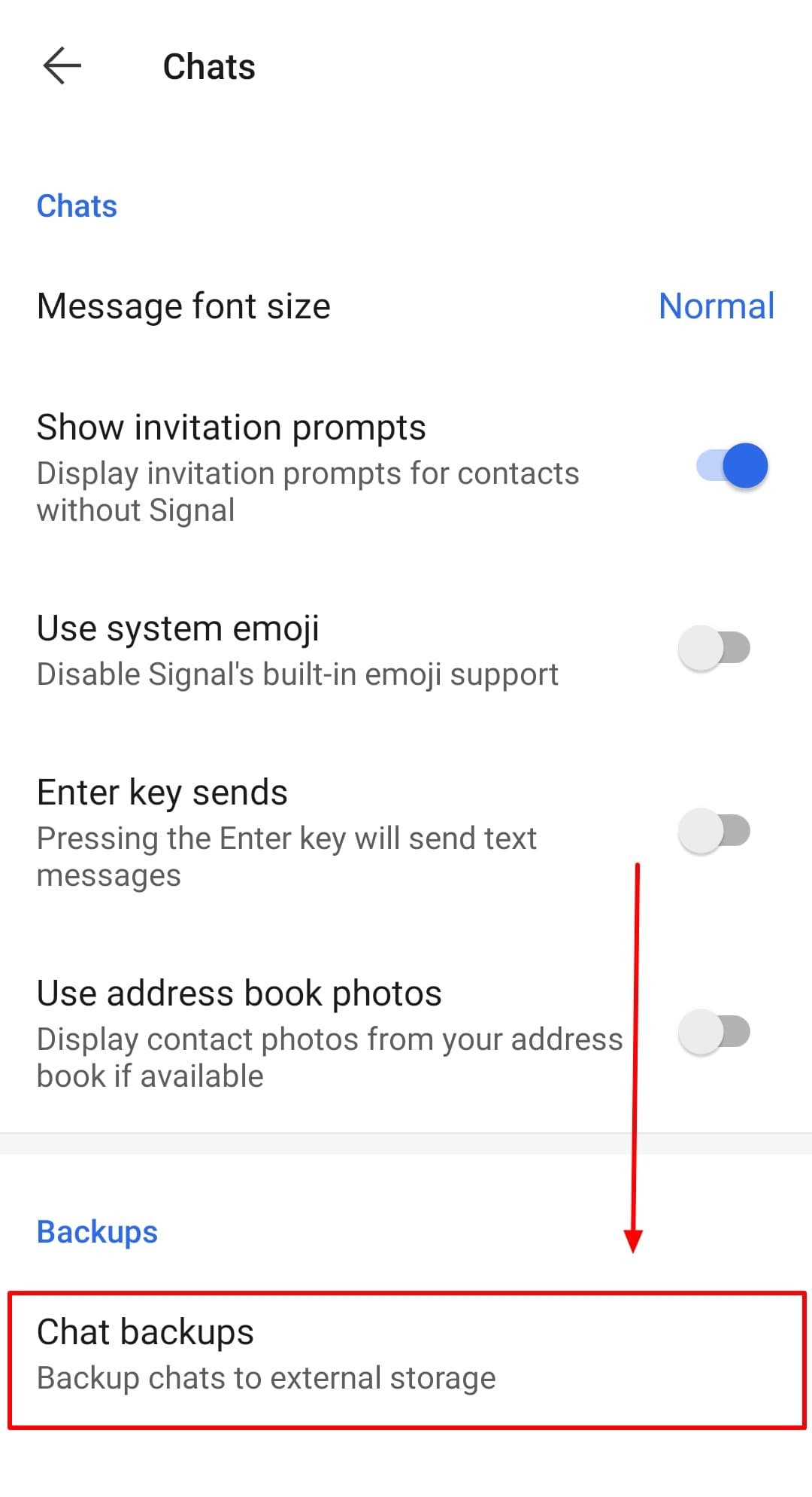 How to backup Signal messages?