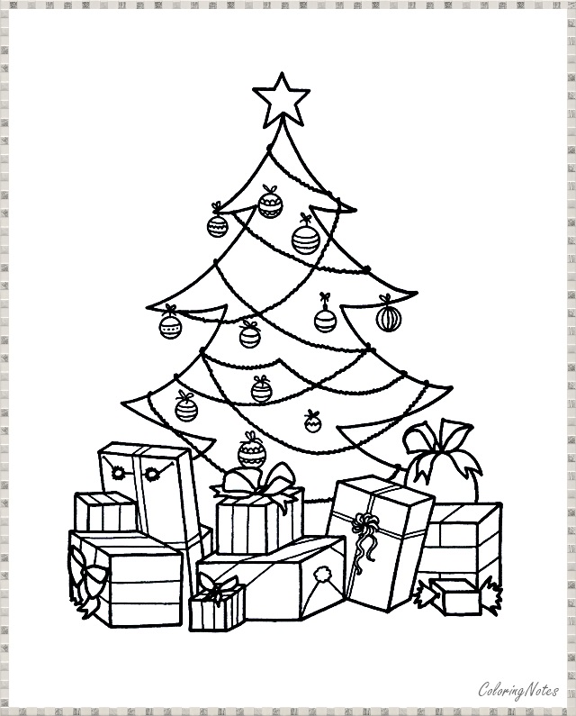 Download 16 Easy Christmas Tree Coloring Pages Free Printable for ...