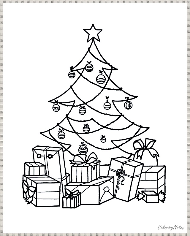 16 Easy Christmas Tree Coloring Pages Free Printable For Kids