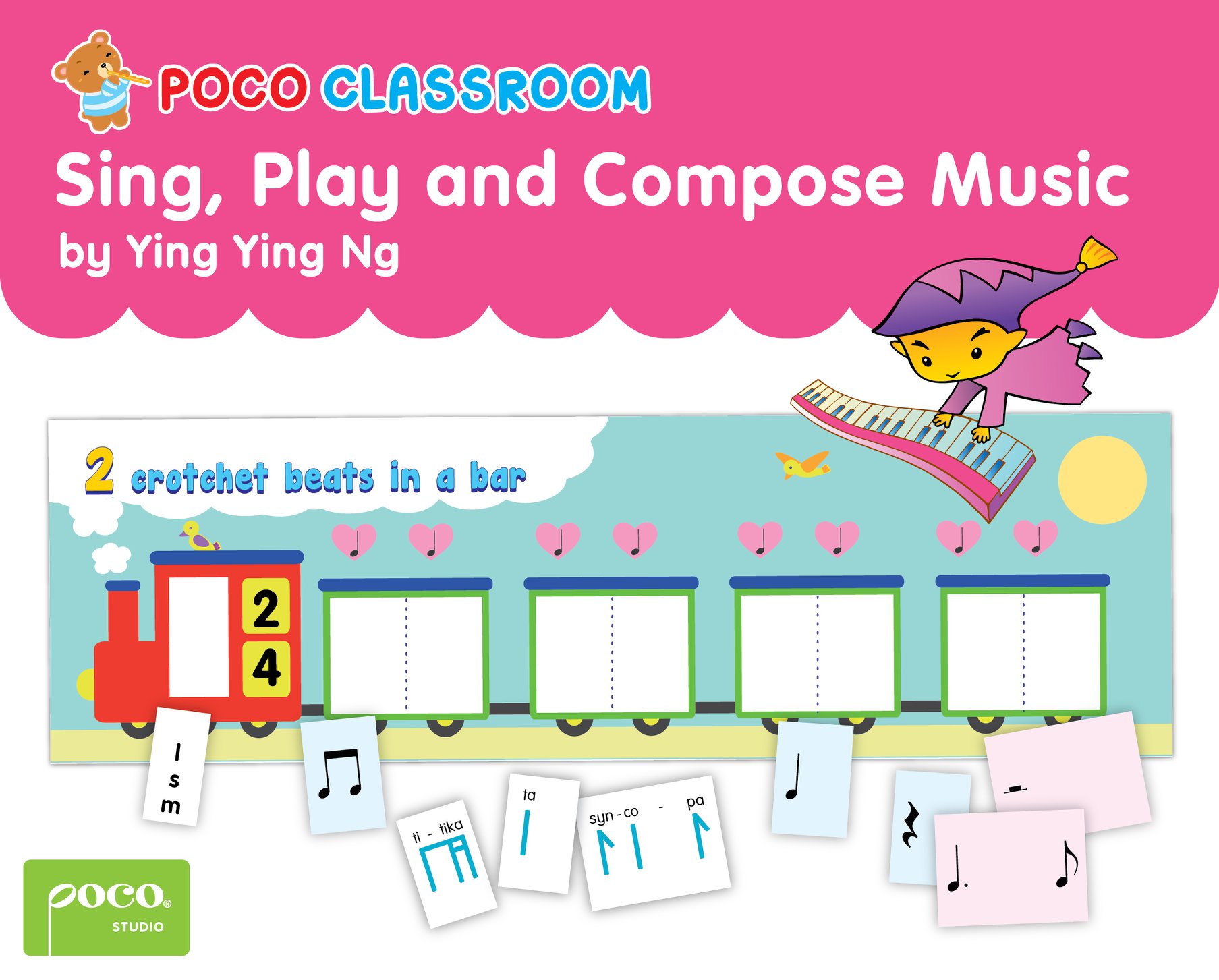 Play and Sing. Compose Music Flashcard.