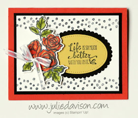 Stampin' Up! Petal Palette Bundle Rose Card ~ 2018 Occasions Catalog ~ www.juliedavison.com