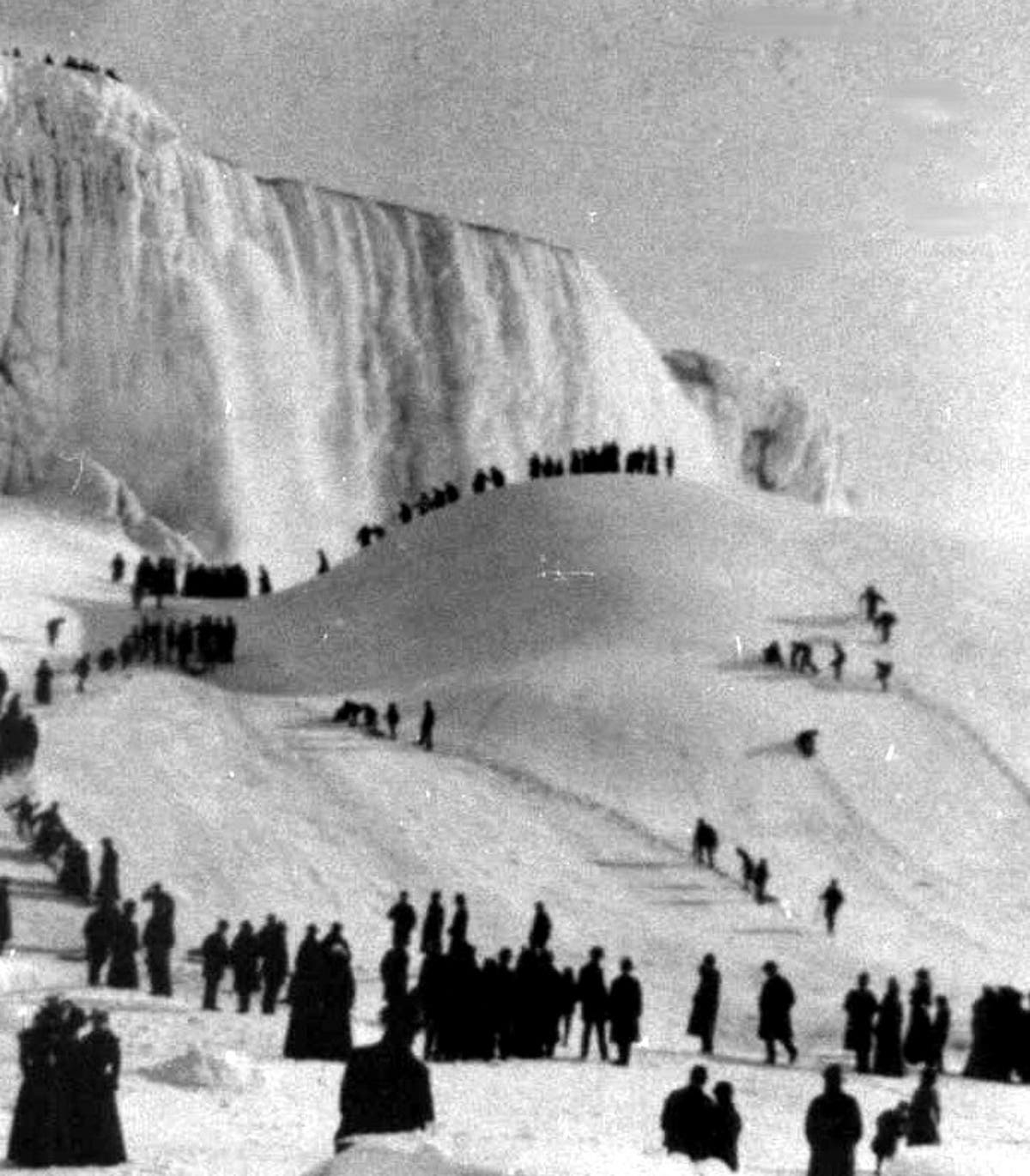 frozen Niagara Falls old photos