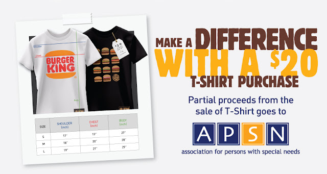 Get a Burger king T shirt and support APSN!