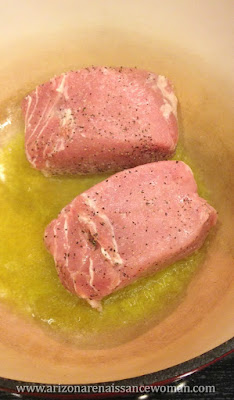 Pork Loin Browning for Tacos