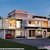 3453 square feet modern contemporary style 4 BHK home