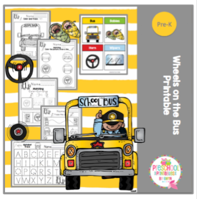 Wheels on the Bus Printable Updated file added 10 more pages