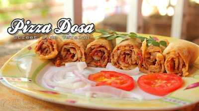 Pizza Dosa | How To Make Street Side Pizza Dosa At Home
