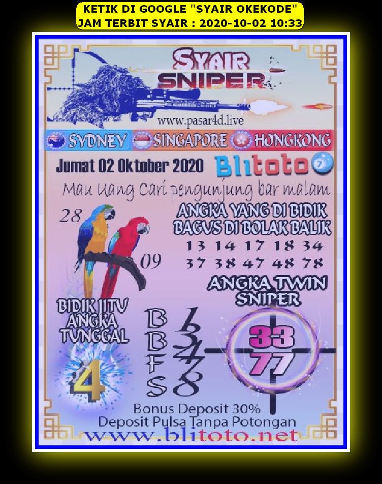 1 New Message Kode Syair Sydney 2 Oktober 2020 Forum Syair Togel Hongkong Singapura Sydney