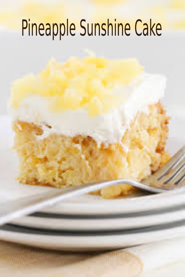 Pineapple Sunshine Cake happy cook