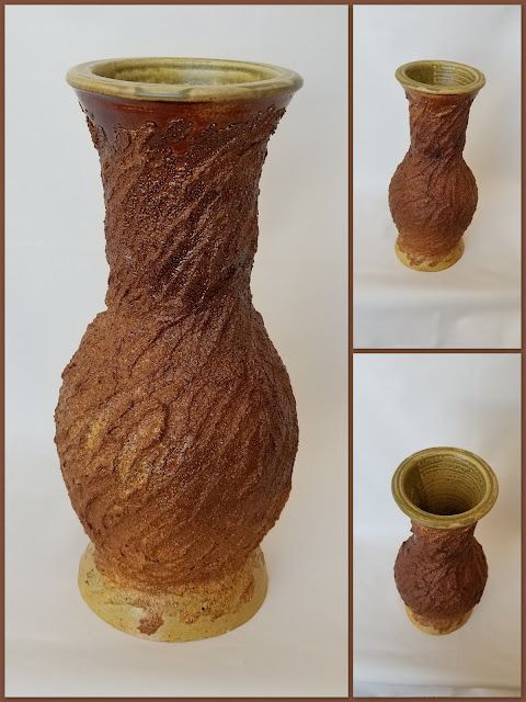 Tony Clennell inspired large pottery vase by Lily L.