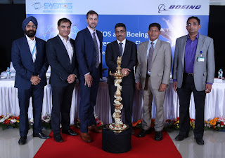 Photo 2 Caption: Paramjeet Singh, Technical Director, SASMOS; Anurag Verma, Boeing Defence, Space & Security Supplier Management; Michael Koch, Vice President, Boeing Defense, Space & Security; HG Chandrasekhar, Managing Director of SASMOS; Pratyush Kumar, President, Boeing India; and Santhana Kumar, SASMOS Sales & Marketing at the delivery ceremony of the first F/A-18 fighter aircraft electrical panel assembly by SASMOS to Boeing Photo 2 Caption: Paramjeet Singh, Technical Director, SASMOS; Anurag Verma, Boeing Defence, Space & Security Supplier Management; Michael Koch, Vice President, Boeing Defense, Space & Security; HG Chandrasekhar, Managing Director of SASMOS; Pratyush Kumar, President, Boeing India; and Santhana Kumar, SASMOS Sales & Marketing at the delivery ceremony of the first F/A-18 fighter aircraft electrical panel assembly by SASMOS to Boeing