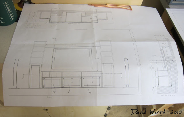 tv stand plans, entertainment center cad plans