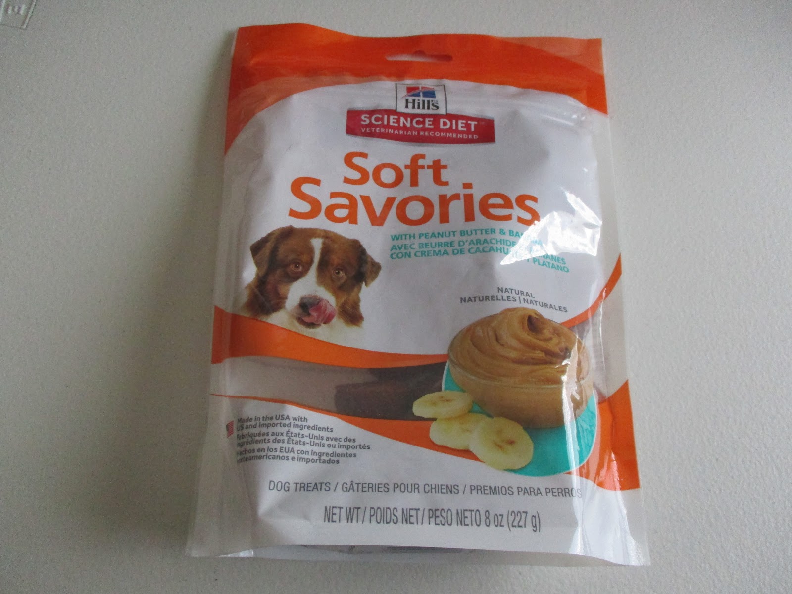 hill's science diet soft savories with peanut butter & banana dog treats