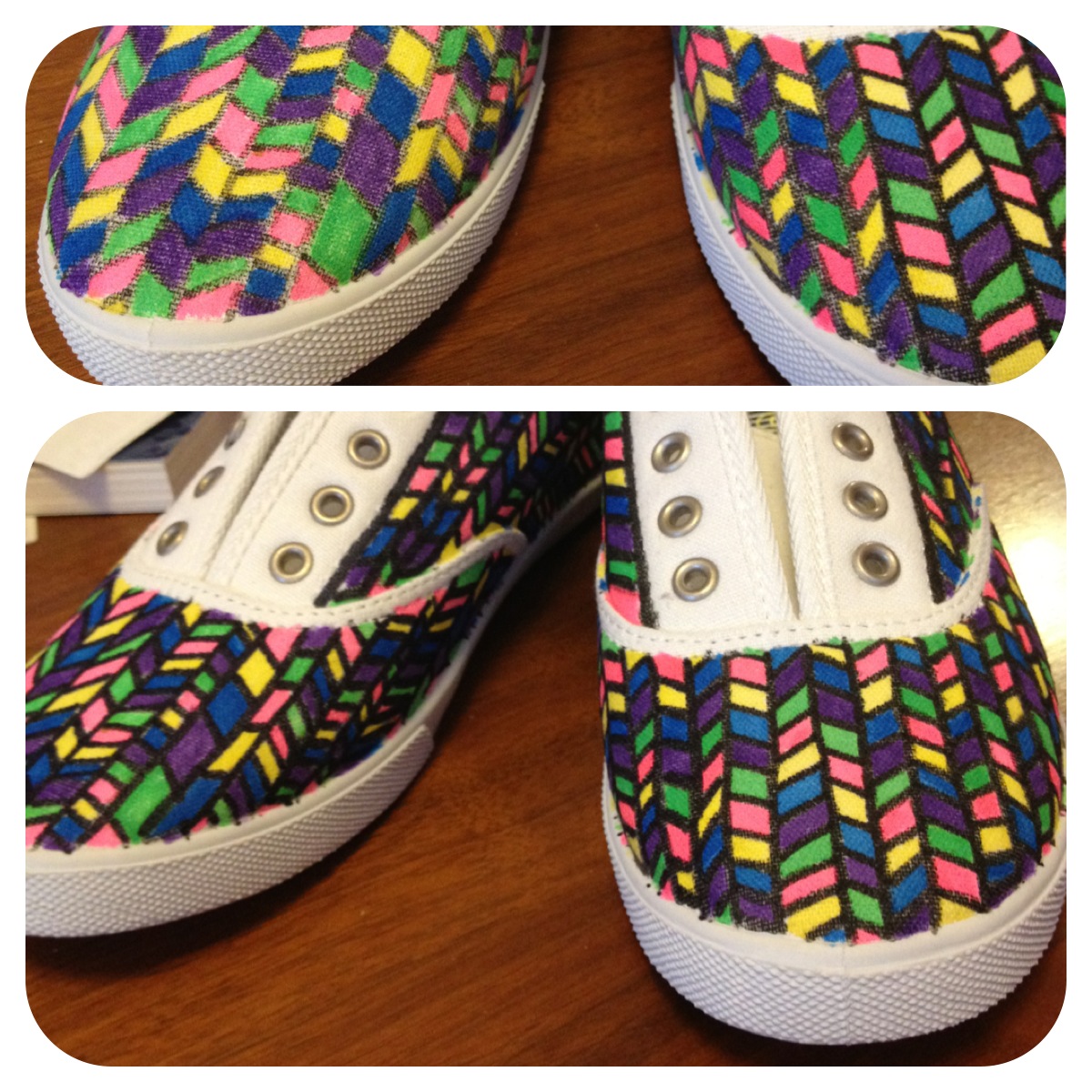 Eat, Breathe, Create. Repeat Daily. DIY Herringbone Pattern Sneakers