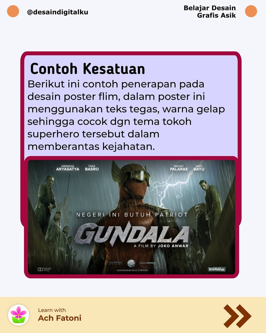 contoh penerapan prinsip kesatuan dalam desain