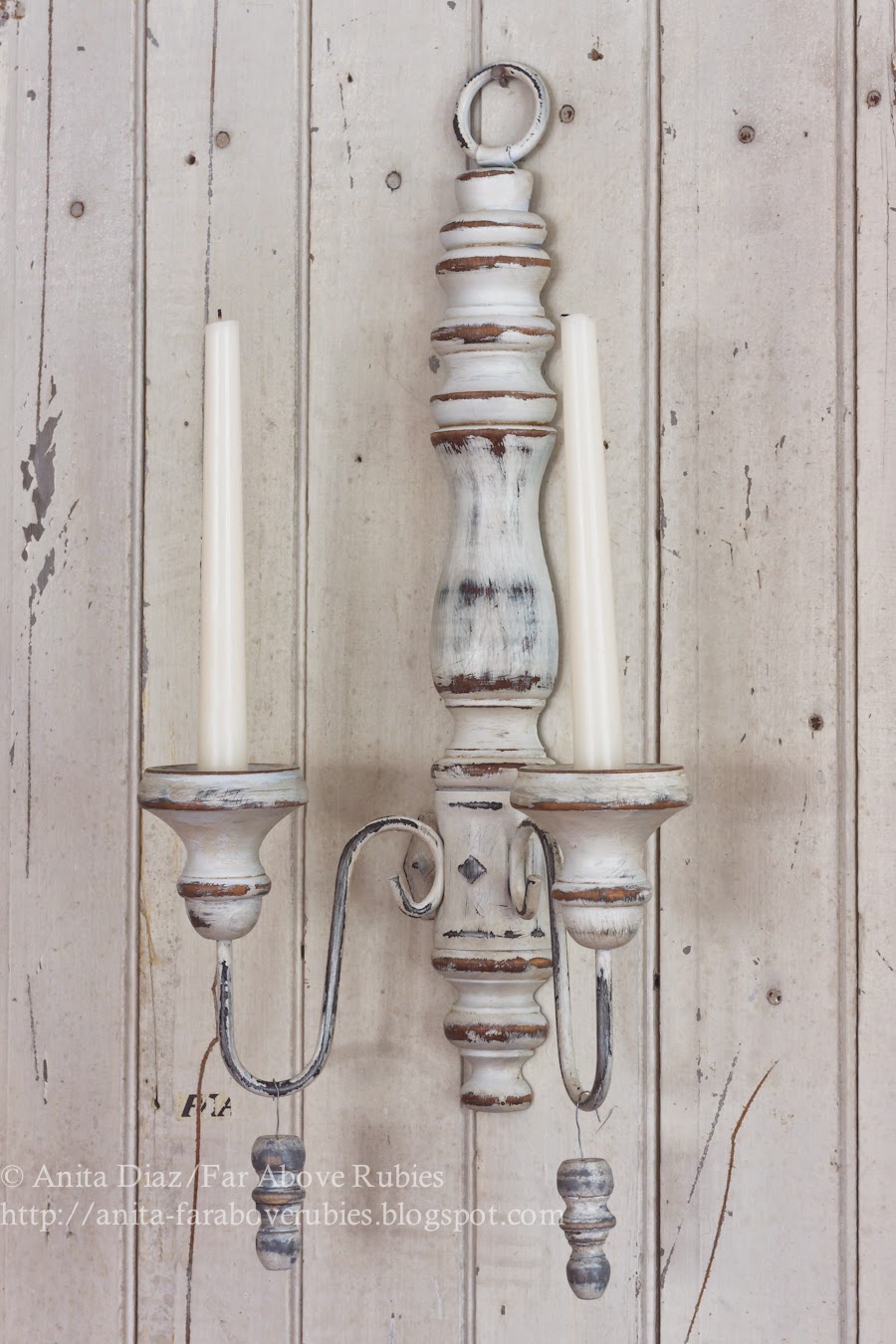 DIY French candle sconces Whispering Pines Homestead