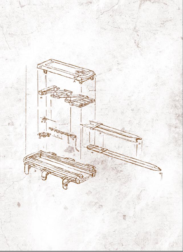 Чертеж скрытого клинка ассасина