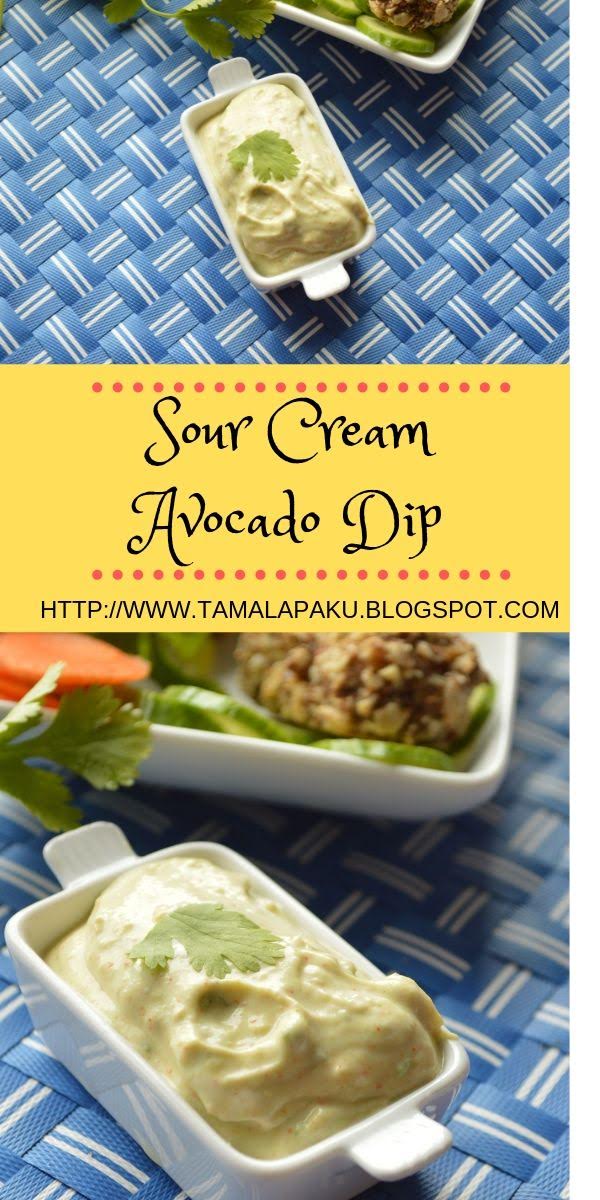 Sour Cream Avocado Dip Tamalapaku