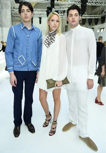 Princess Maria Olympia, Peter Brant Jr and Harry Brant attend the Giambattista Valli Haute Couture Fall/Winter 2016-2017 show