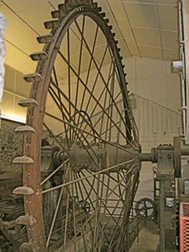 Pelton water wheel at North Star Mining Museum in Grass Valley, California