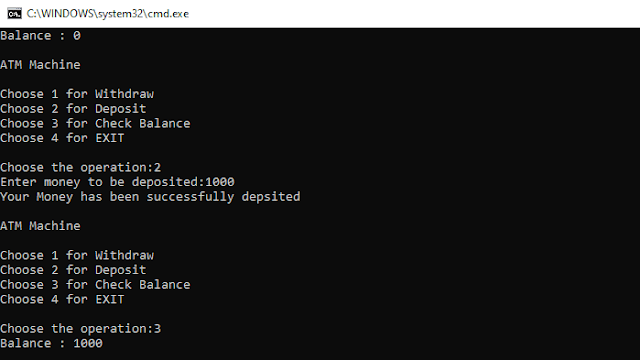 ATM Machine Project in Java Programming with Code