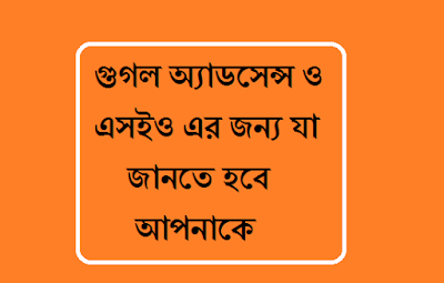 গুগল অ্যাডসেন্স ও এসইও এর জন্য যা জানতে হবে আপনাকে