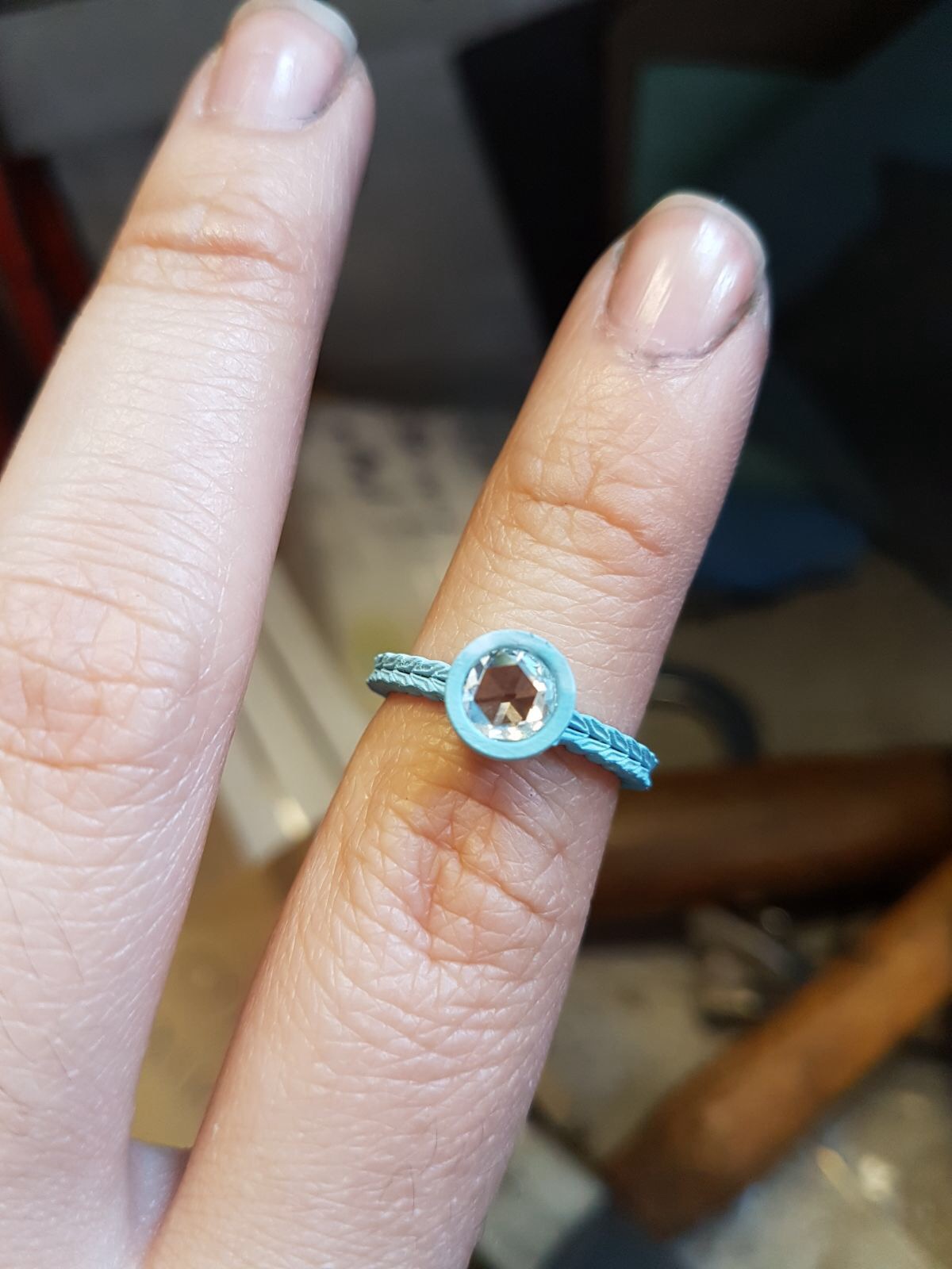 Leaf inspired engagement ring!