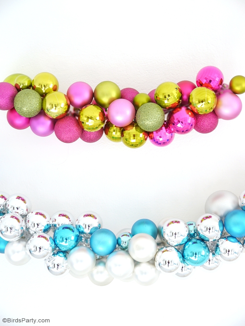 DIY Christmas Ornament Baubles Garland Party Ideas Party Printables