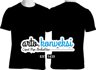 Kaos Polos Hitam Depan Belakang