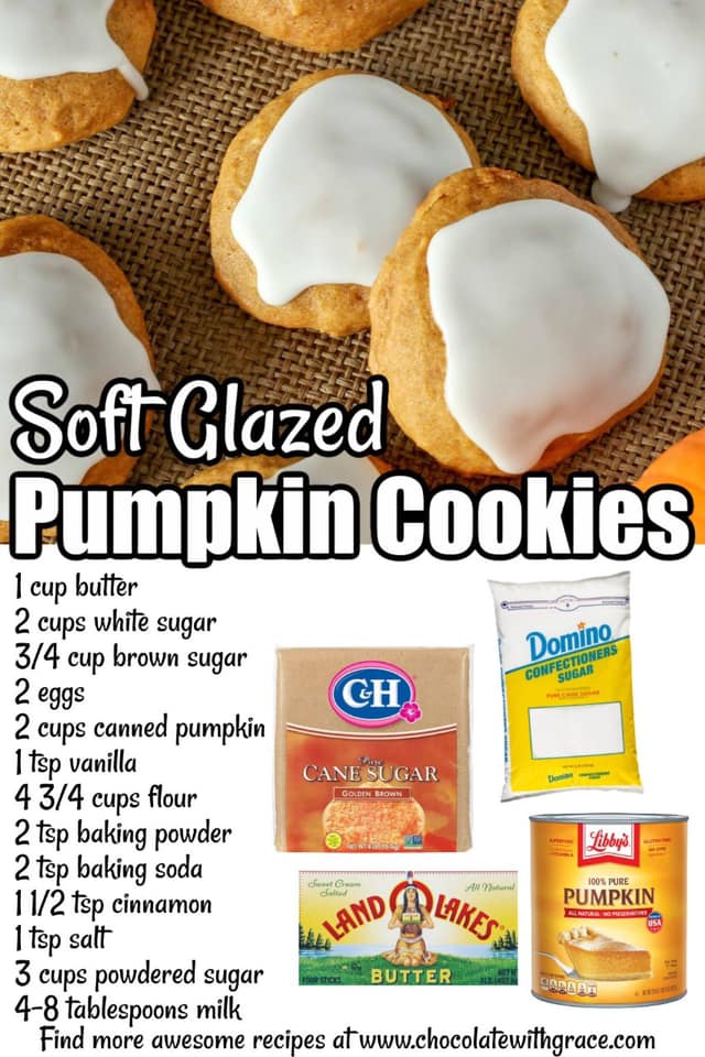 Glazed Pumpkin Cookies - Don't lose this recipe save it