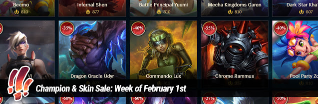 Surrender at 20: Champion & Skin Sale: Week of February 1st