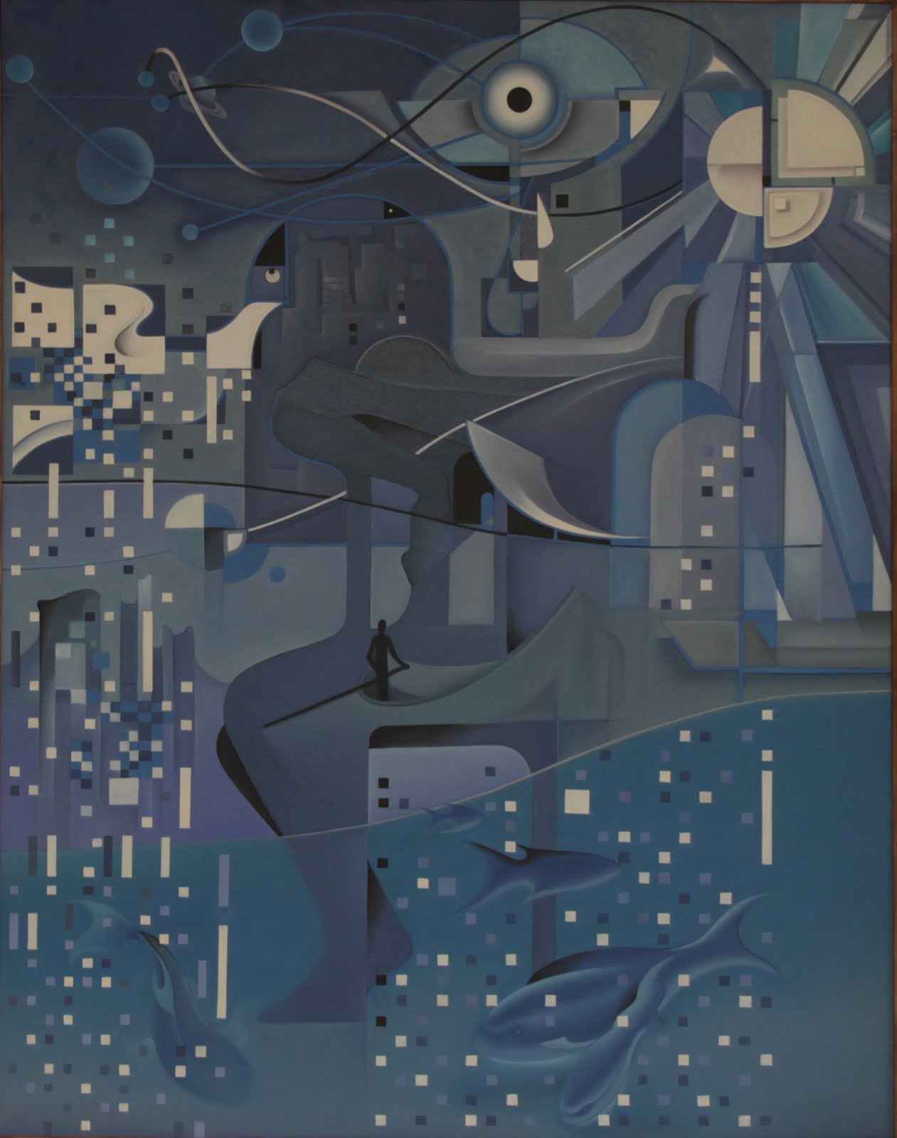 Solange Alves, A Deriva,  óleo sobre tela, 110x140 cm