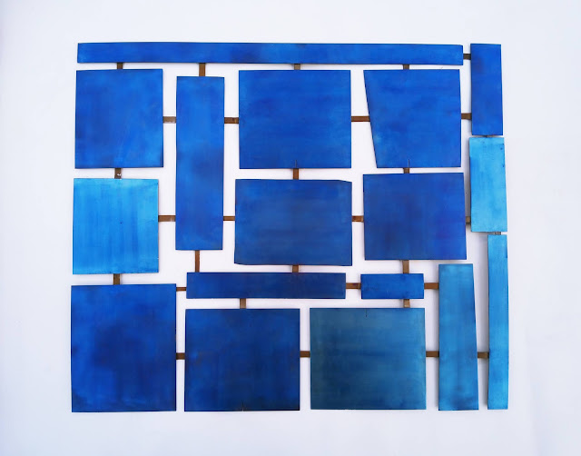 Titanium Blue abstract painting. titanium painting