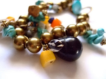 Brass Ball Bracelet with Gemstones, Bone, Shell & More