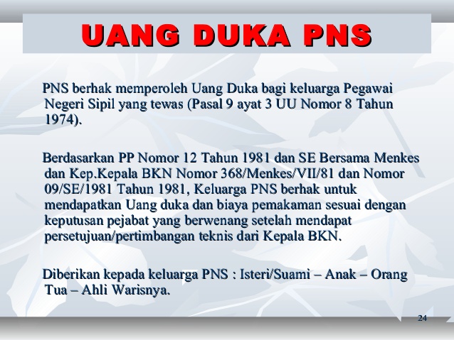Gaji pensiun pns yang meninggal dunia