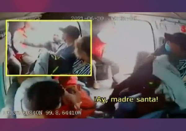 Chofer de combi salva a pasajeros de asalto en Tultitlán (Video)