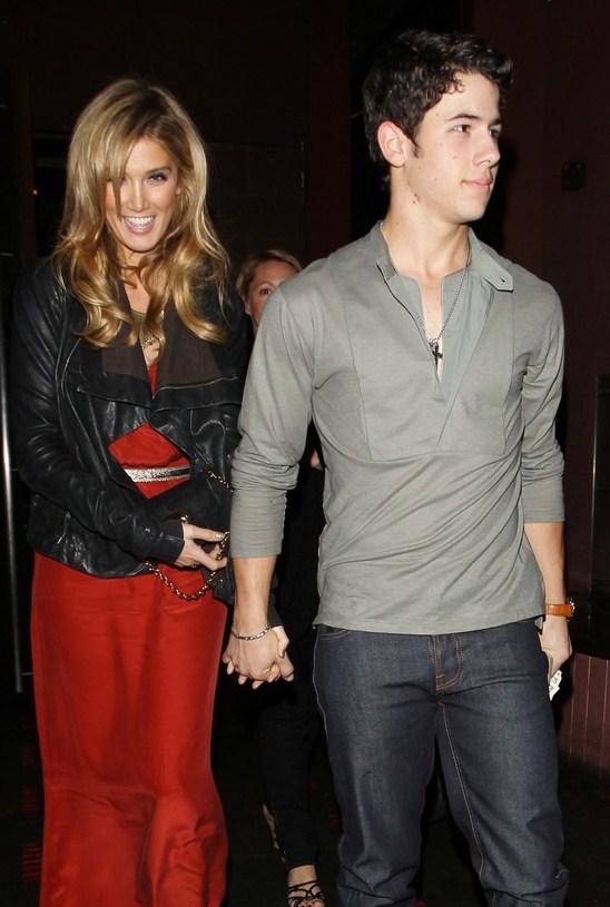 Nick Jonas and his girlfriend Delta Goodrem were a happy couple while