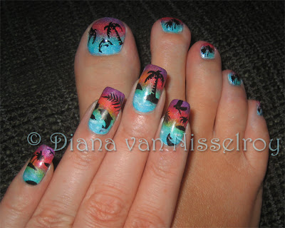 D.I.A.N.A.: Dolphin Sunset nails