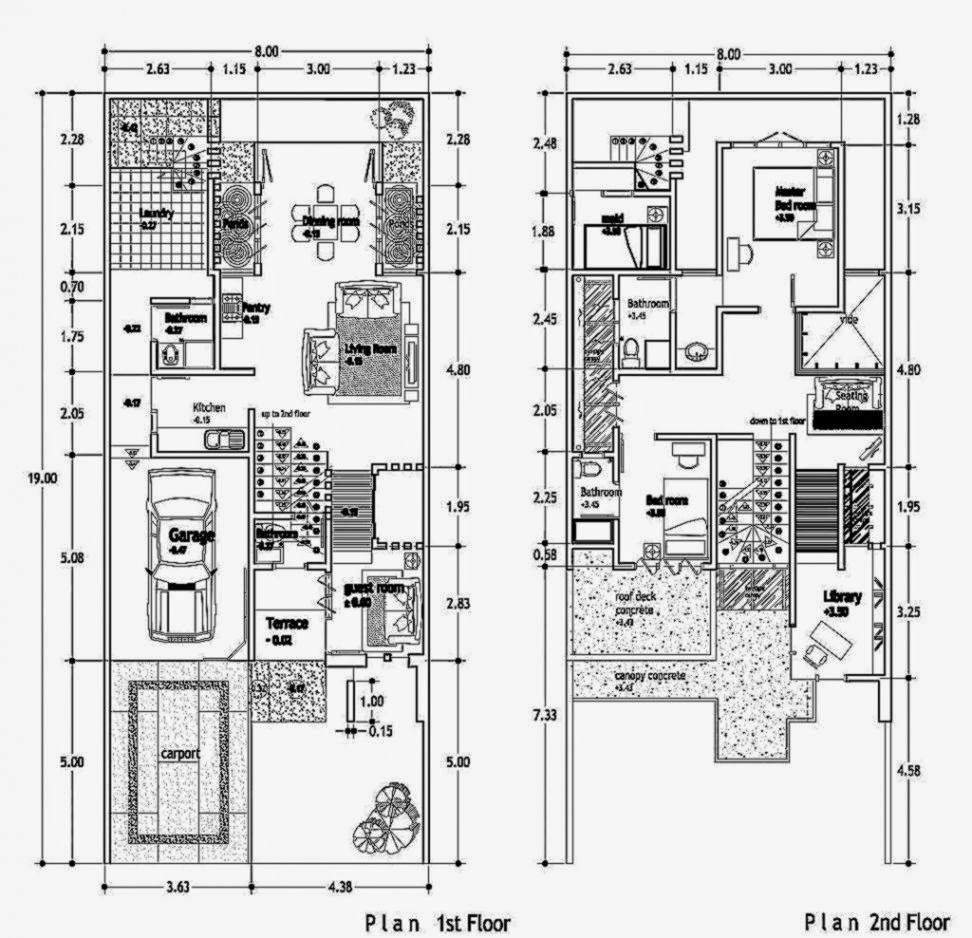 68 Desain Denah Rumah Minimalis Modern 2 Lantai Terbaru 2018