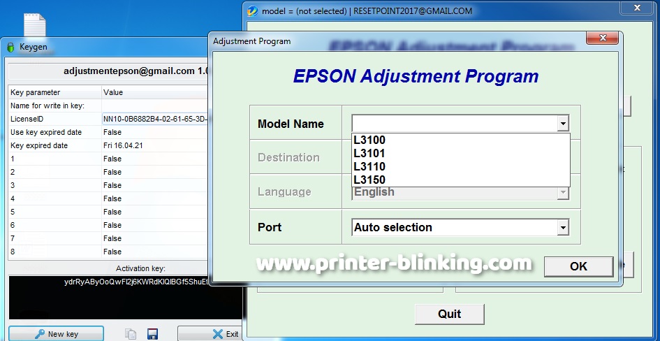 adjustment program l3110