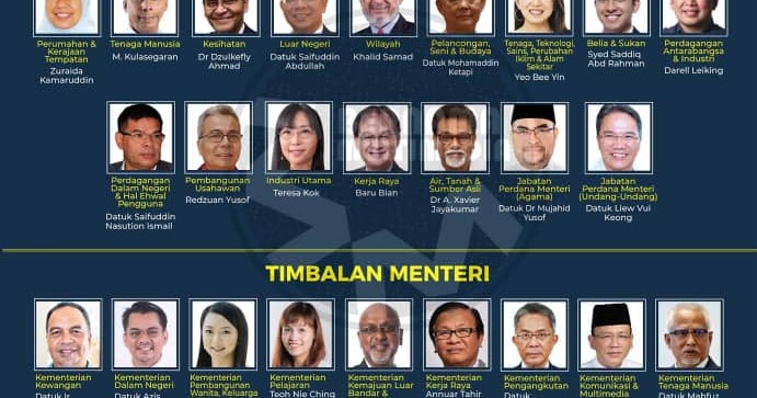 1Media.My: Senarai Menteri dan Timbalan Menteri baharu