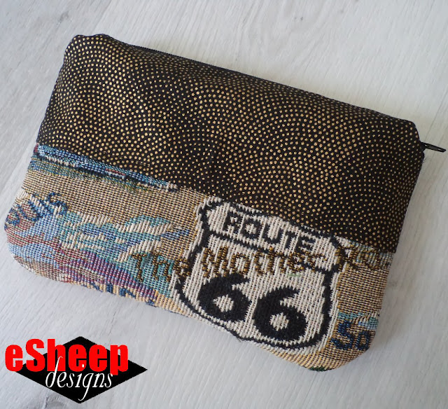 Route 66 Zippered Pouch by eSheep Designs